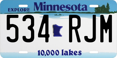 MN license plate 534RJM