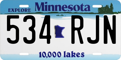 MN license plate 534RJN