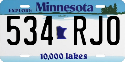 MN license plate 534RJO
