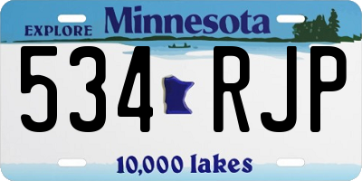 MN license plate 534RJP