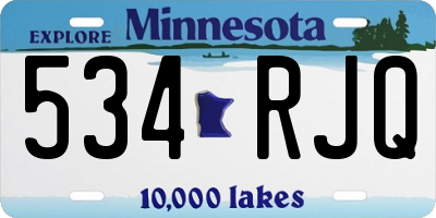MN license plate 534RJQ