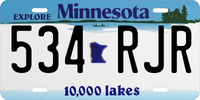 MN license plate 534RJR