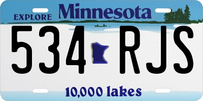 MN license plate 534RJS