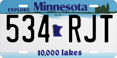 MN license plate 534RJT