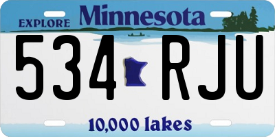 MN license plate 534RJU