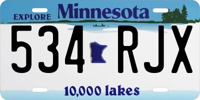 MN license plate 534RJX