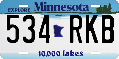 MN license plate 534RKB