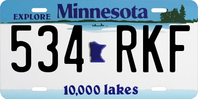 MN license plate 534RKF