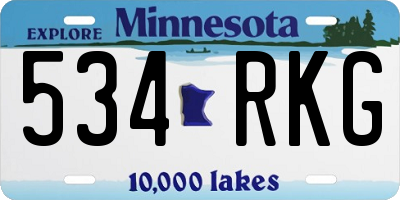 MN license plate 534RKG