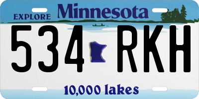 MN license plate 534RKH
