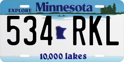 MN license plate 534RKL