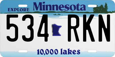 MN license plate 534RKN