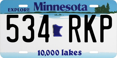 MN license plate 534RKP