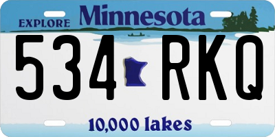 MN license plate 534RKQ