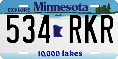 MN license plate 534RKR
