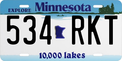 MN license plate 534RKT