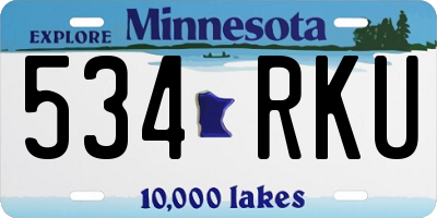 MN license plate 534RKU
