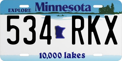 MN license plate 534RKX