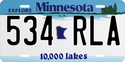 MN license plate 534RLA