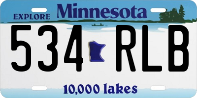 MN license plate 534RLB