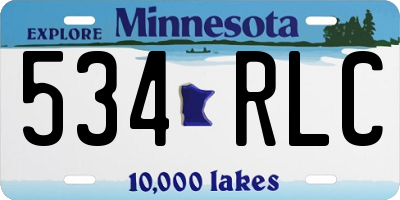 MN license plate 534RLC