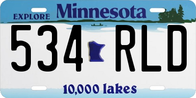 MN license plate 534RLD