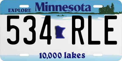 MN license plate 534RLE