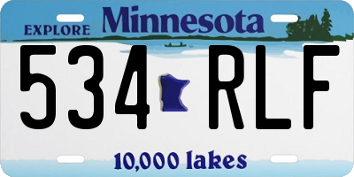MN license plate 534RLF