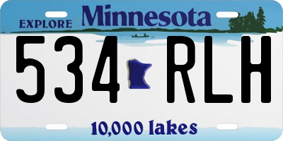 MN license plate 534RLH
