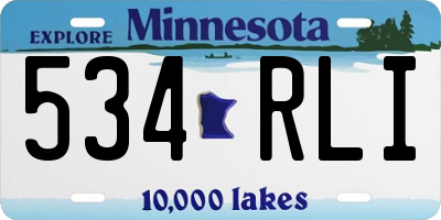 MN license plate 534RLI