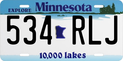 MN license plate 534RLJ