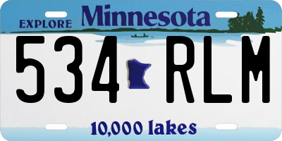 MN license plate 534RLM