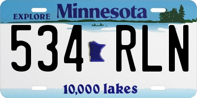 MN license plate 534RLN