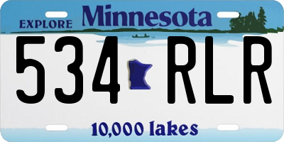 MN license plate 534RLR