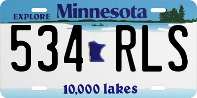 MN license plate 534RLS
