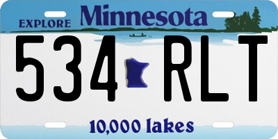 MN license plate 534RLT