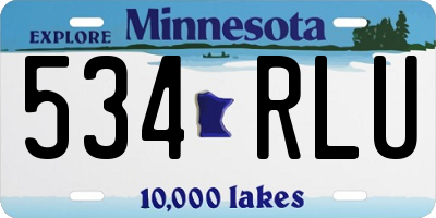 MN license plate 534RLU