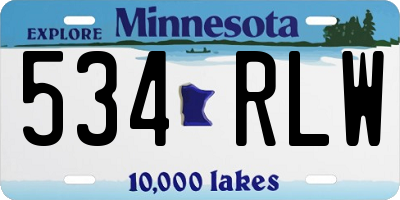 MN license plate 534RLW