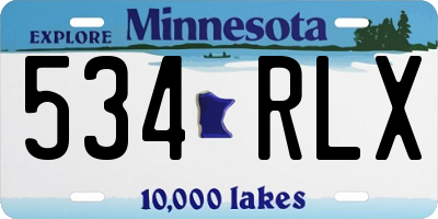 MN license plate 534RLX