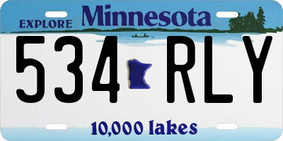 MN license plate 534RLY