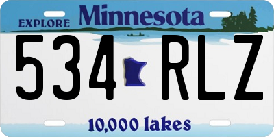 MN license plate 534RLZ