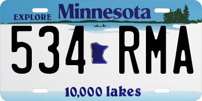 MN license plate 534RMA