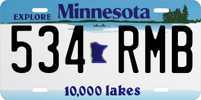 MN license plate 534RMB