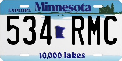 MN license plate 534RMC