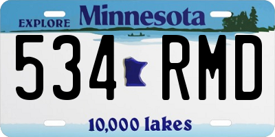 MN license plate 534RMD