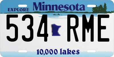 MN license plate 534RME