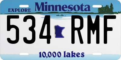 MN license plate 534RMF