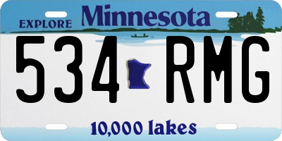 MN license plate 534RMG