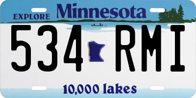 MN license plate 534RMI