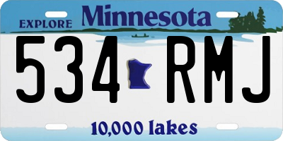 MN license plate 534RMJ